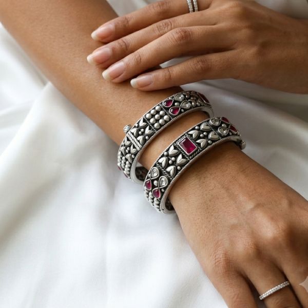 Mix Stone Hinged Bangles