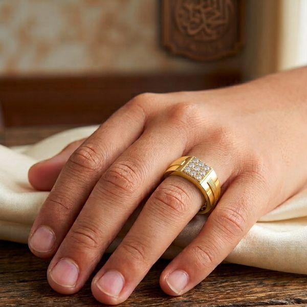 Rose Gold Square Cluster Ring