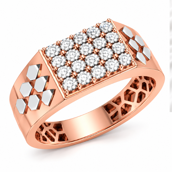 Gold Geometric Spark Ring